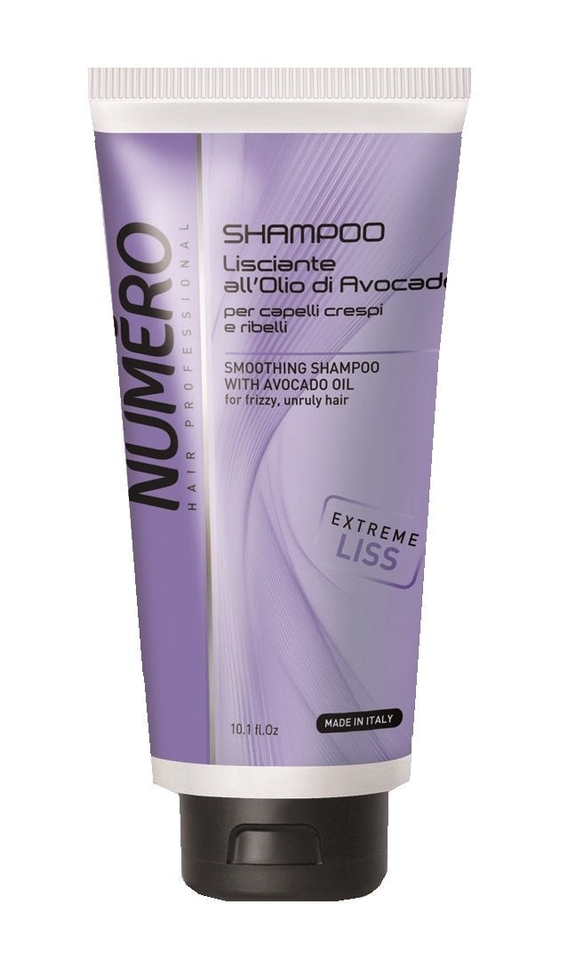 Brelil Numero Smoothing Shampoo with Avocado Oil for frizzy, unruly hair (10.1 fl.oz.)