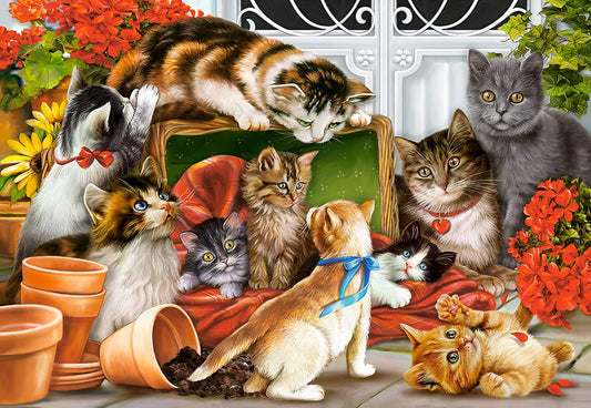 Castorland Puzzle 1500 Pieces, Kittens Play Time - С-151639
