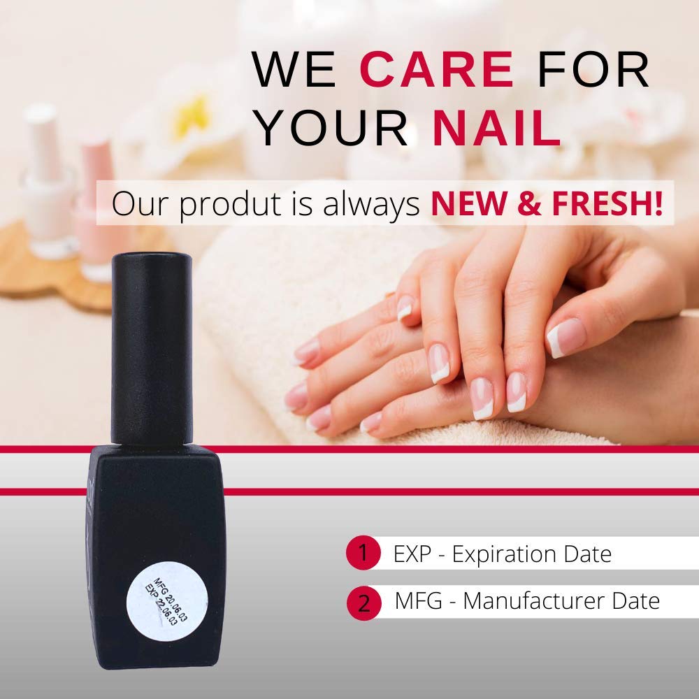 Professional Rubber Top & Base Gel Set By Kodi | 8ml 0.27 oz| Soak Off, Polish Fingernails Coat Kit | For Long Lasting Nails Layer | Easy To Use, Non-Toxic & Scentless | Cure Under LED Or UV Lamp