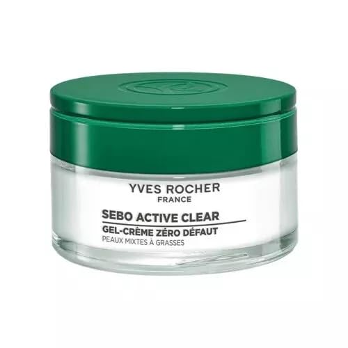 Yves Rocher Sebo Active Clear Anti-Imperfection Gel-Cream Tightens Pores Lightweight Hydration All Skin Types - 50 ml / 1.7 flOz