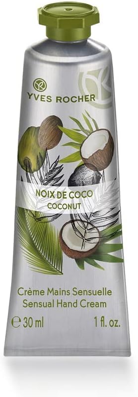 Yves Rocher Moisturizing Coconut Hand Cream Women Men Day Care - 30 ml. / 1 fl.oz.