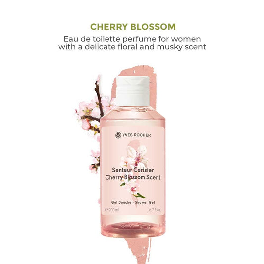 Yves Rocher Cherry Blossom Scent, cherry bloom, Shower Gel, 200 ml./6.7 fl.oz.