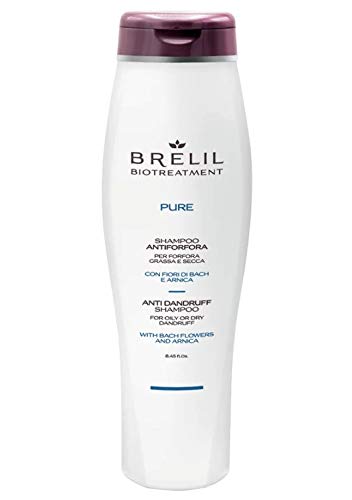 Brelil Bio Traitement Pure Anti Dandruff Shampoo for Oily or dry Dandruff - Bach Flowers, Arnica (8.45 fl.oz.)
