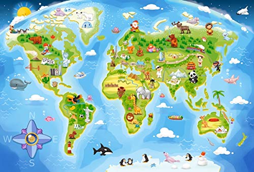 Castorland Puzzle 40 Maxi Pieces, World Map - В-040117