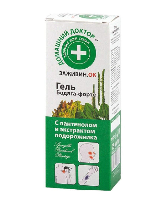 Elfa Home Doctor Bodyaga Forte Gel with panthenol and Goose-Grass, 75 ml./2.5 fl.oz.