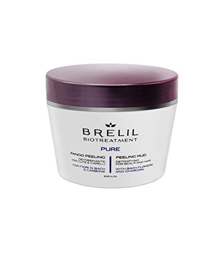 Brelil Bio Traitement Pure Peeling Mud Detoxifying for Scalp and Hair with Bach Flowers and Charcoal, 250 ml./8.45 fl.oz.