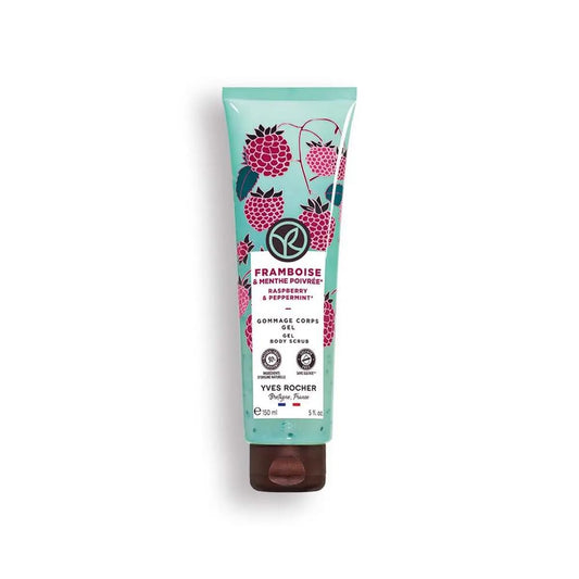 Yves Rocher Raspberry and Peppermint Body Scrub Exfoliating Cream for Smooth, Purified Skin - 150 ml./5 fl.oz.