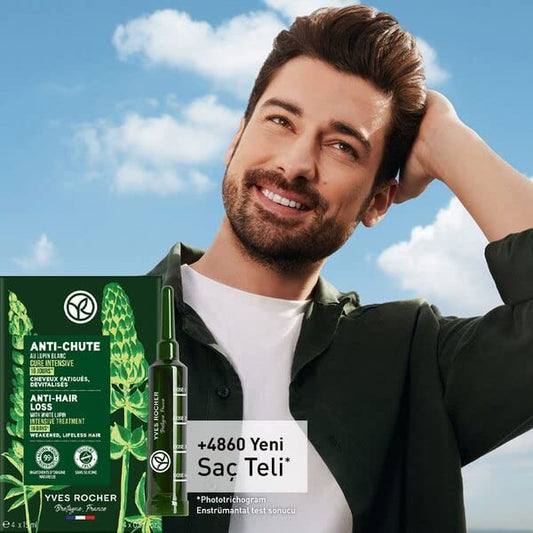 Yves Rocher Botanical Anti-Hair Loss with White Lupin Intensive Hair Roots Treatment Therapy 4x 15 ml / 0.5 fl oz