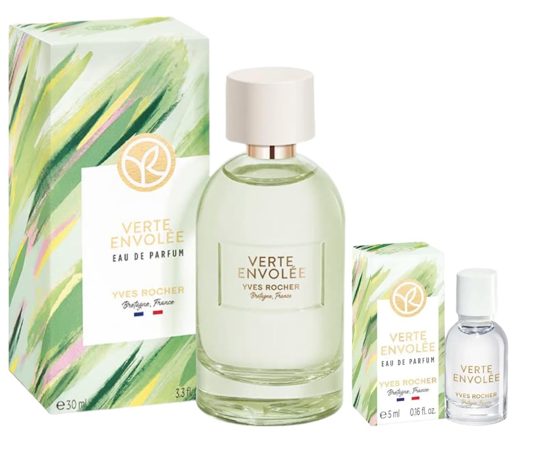 Yves Rocher Verte Envolée Eau de Parfum for Women Spray Set of 2-30 ml./1 fl.oz. and 5 ml./0.16 fl.oz.
