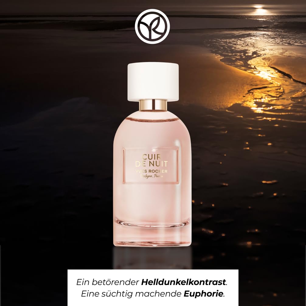 Yves Rocher Cuir de Nuit Eau de Parfum, Women’s Leathery Vanilla Scent with Sumptuous Cocoa, 1.01 fl. oz