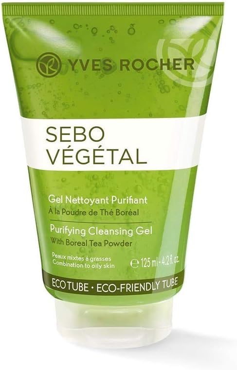 Yves Rocher Sebo Vegetal Purifying Boreal Tea Powder Cleansing Gel 125 ml./4.2 fl.oz.