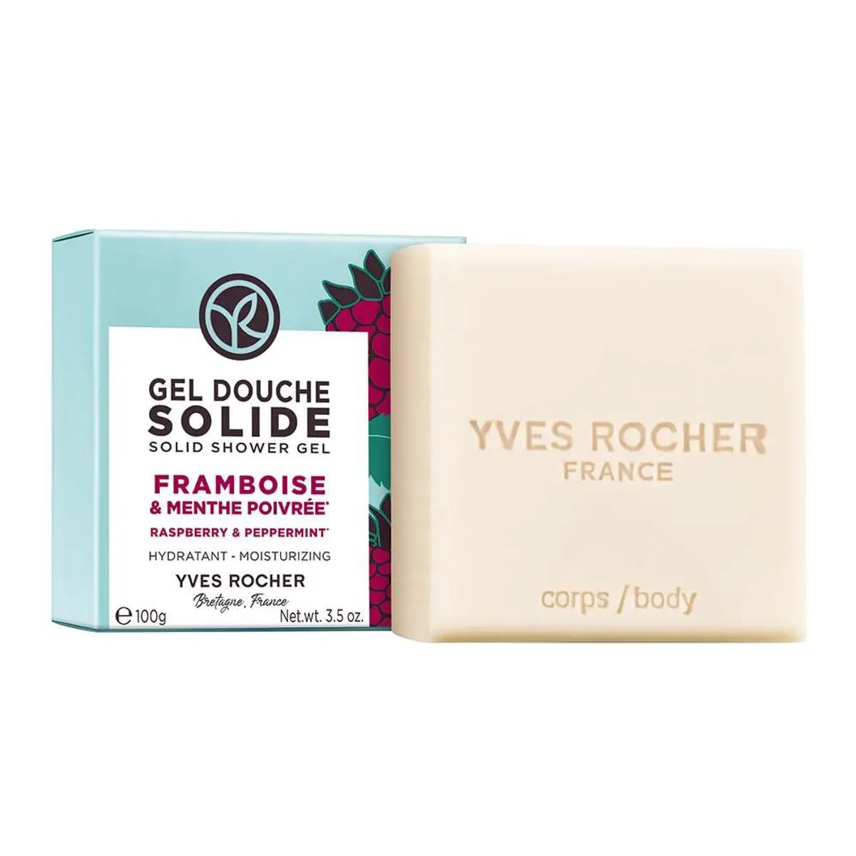 Yves Rocher Raspberry and Pepermint Nourishing Shower Gel Bath & Body Routine Women Men Day Care 200 ml./6.7fl.oz.