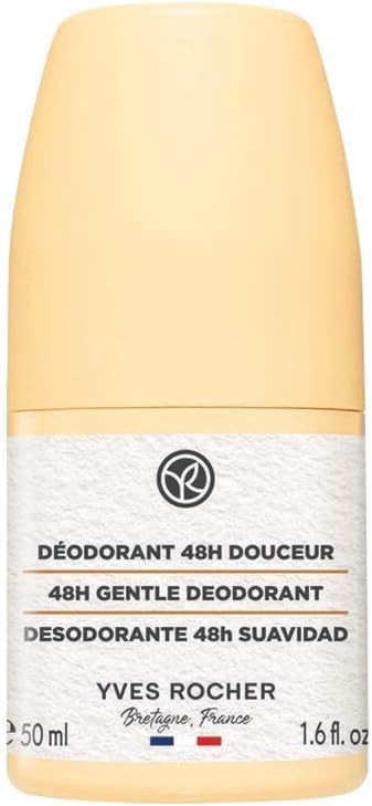 Yves Rocher 48h Gentle Deodorant, 50ml/1.6flOz - Long-Lasting Protection, Gentle Formula, Fresh Scent, Daily Use, Non-Sticky, Quick-Drying, Suitable for Sensitive Skin