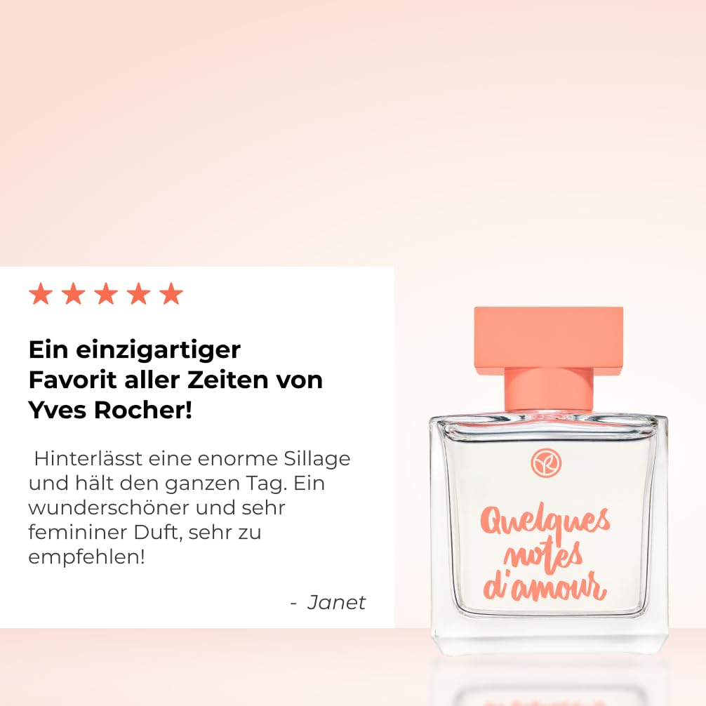 Yves Rocher Eau de Parfum Quelques Notes d`Amour, 50 ml. / 1.6 fl.oz.