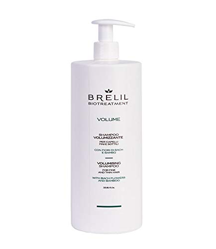 Brelil Bio Treatment Volume Shampoo with Bach Flowers and Organic Bamboo Extract for Fine or Weakeaned Hair (33.81 fl.oz.)