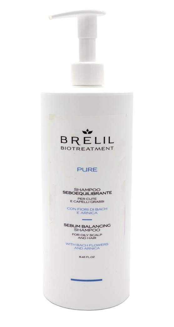 Brelil Bio Traitement Pure Sebum Balancing Shampoo for Oily scalp and hair - Bach Flowers, Arnica (33.81 fl.oz.)