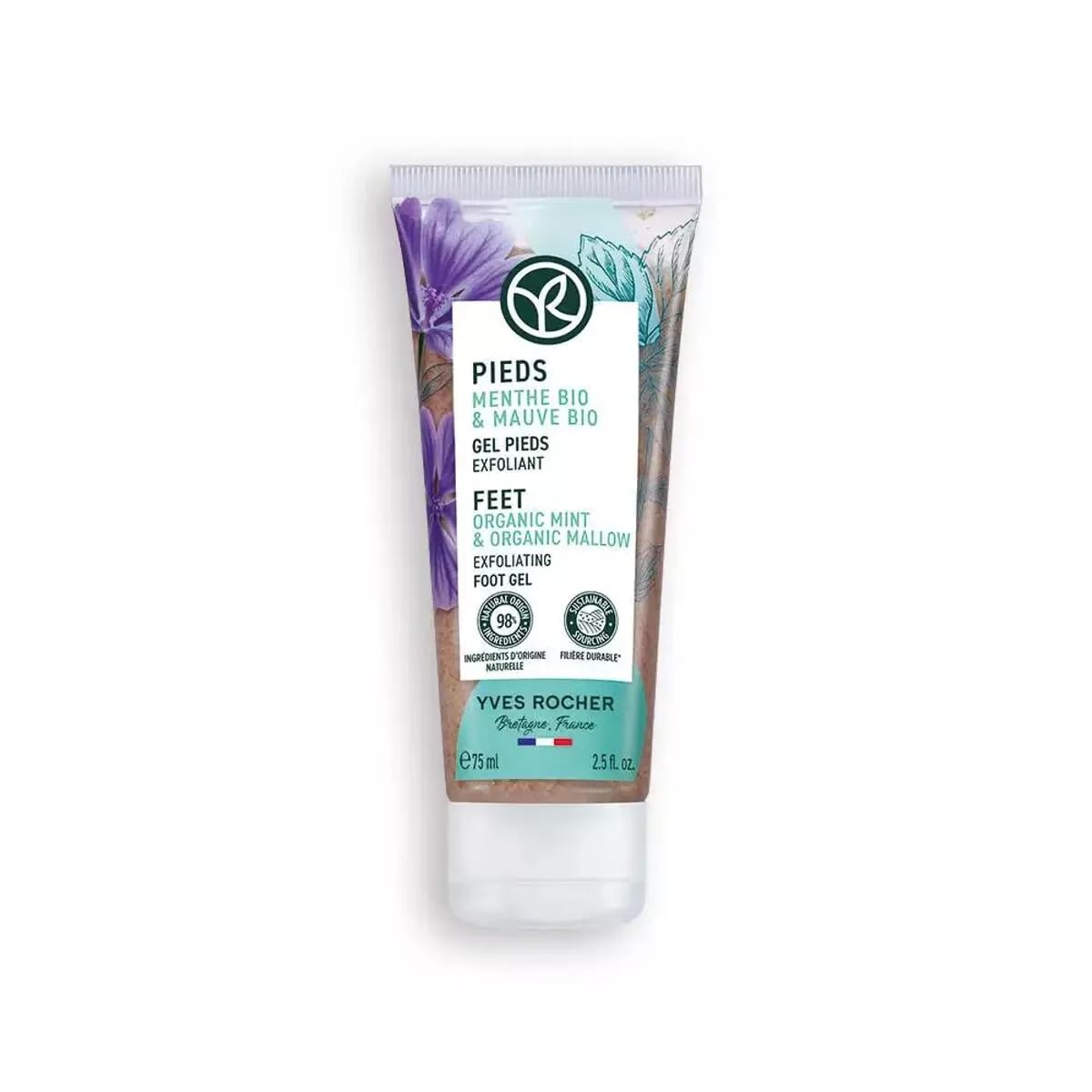 Yves Rocher Nourishing Exfoliating Cooling Foot Scrub Organic Mint 75 ml./2.5 fl.oz.