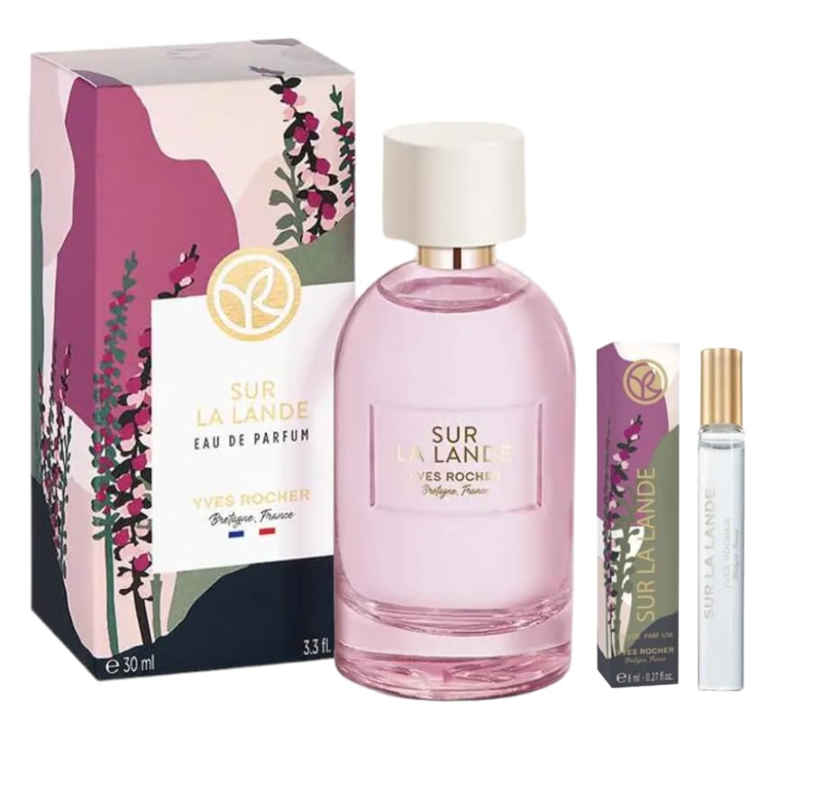 Yves Rocher Sur La Lande Eau de Parfum for Women Spray Set of 2-30 ml./ 1 fl.oz. and 8 ml./ 0.2 fl.oz.