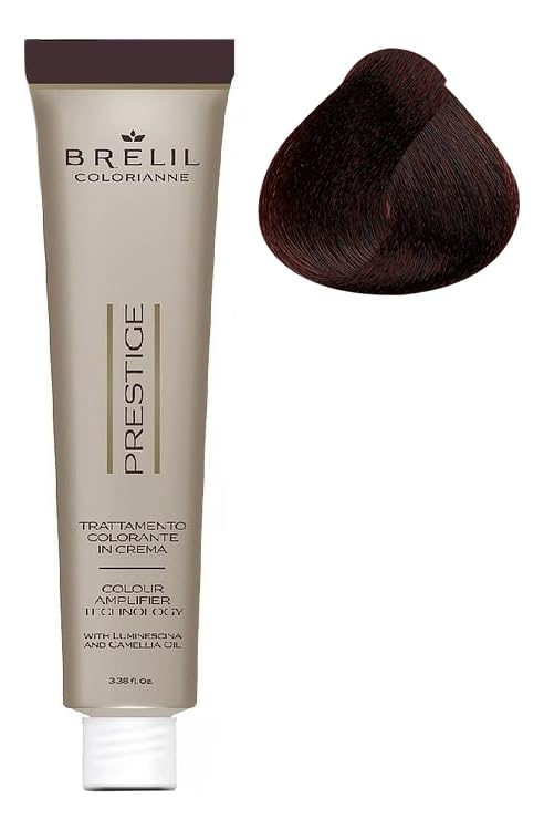 Brelil Colorianne Prestige Technologically Advanced Cream Dyeing Treatment Hydra Color Technology, Intense Red Brown, 100 ml./3.38 fl.oz. (4/66)