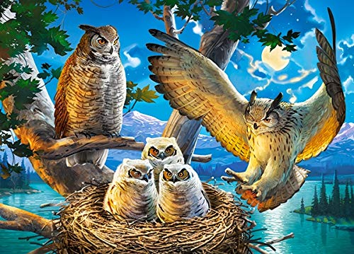 Castorland Puzzle 180 Pieces, Owl Family - В-018437