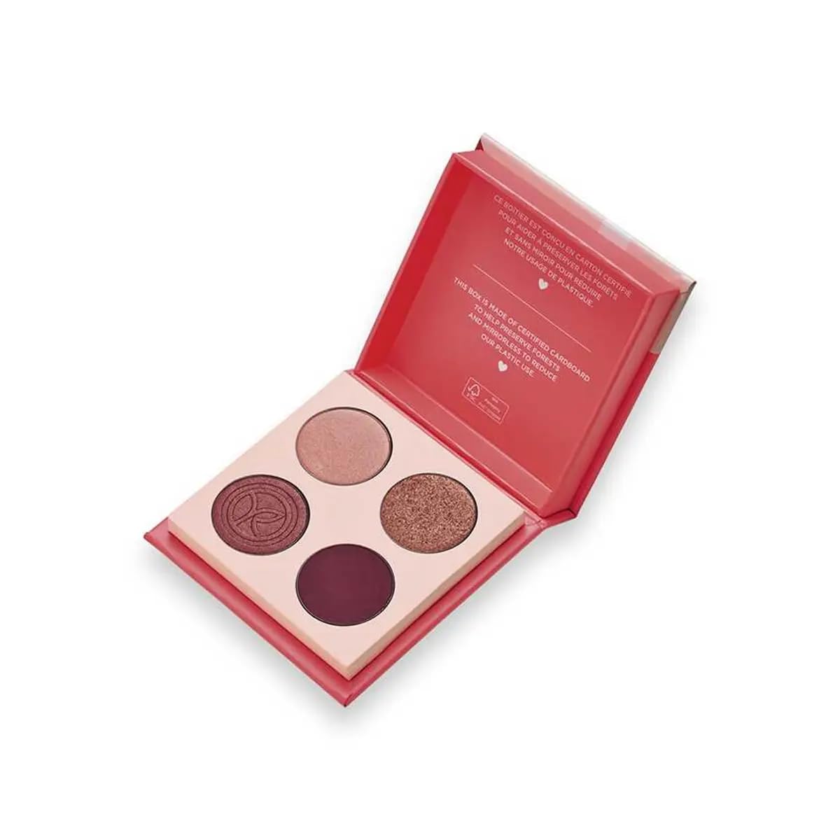 Yves Rocher Eyeshadow Palette – Pink Granite Coast Inspired Quartet – Highly Pigmented Blendable & Long-Lasting Shades for Stunning Eye Looks Women Makeup 5.9g