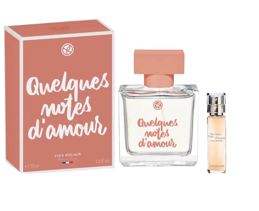 Yves Rocher Quelques Notes d’Amour Eau de Parfum for Women Gift Set 50 ml./1.7 fl.oz. and 15 ml./0.5 fl.oz.