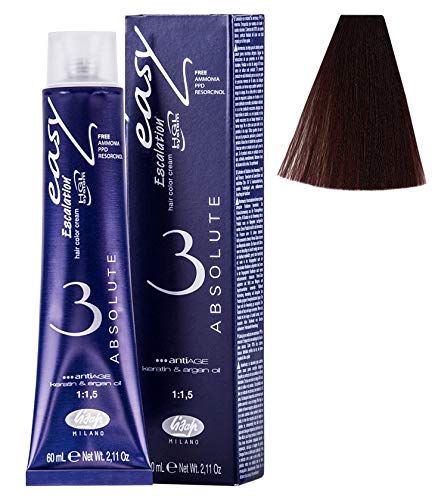 Lisap Easy Absolute 3 Hair Color Cream, 60 ml./2 fl.oz. (55/43 - Macadamia Nut)