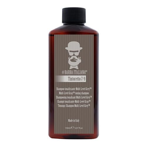 Barba Italiana Tintoretto 7-9 Multi Level Grey Tinting Shampoo for Men (150ml/5.07flOz)