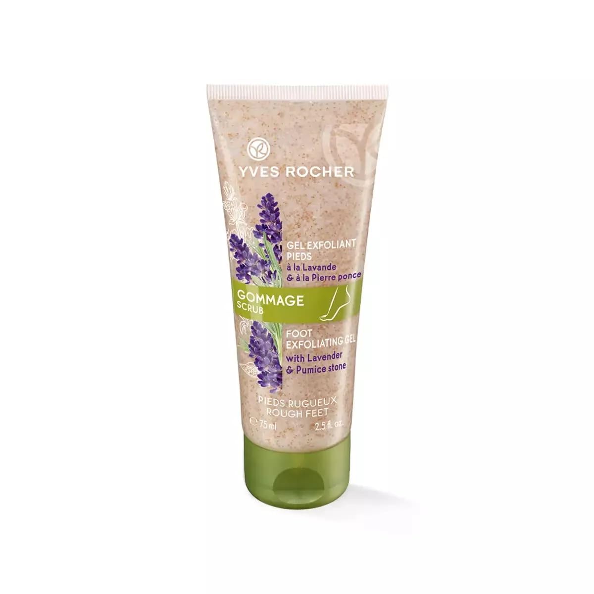 Yves Rocher Nourishing Smooth Legs Foot Scrub with Lavender Oil 75 ml./2.5 fl.oz.