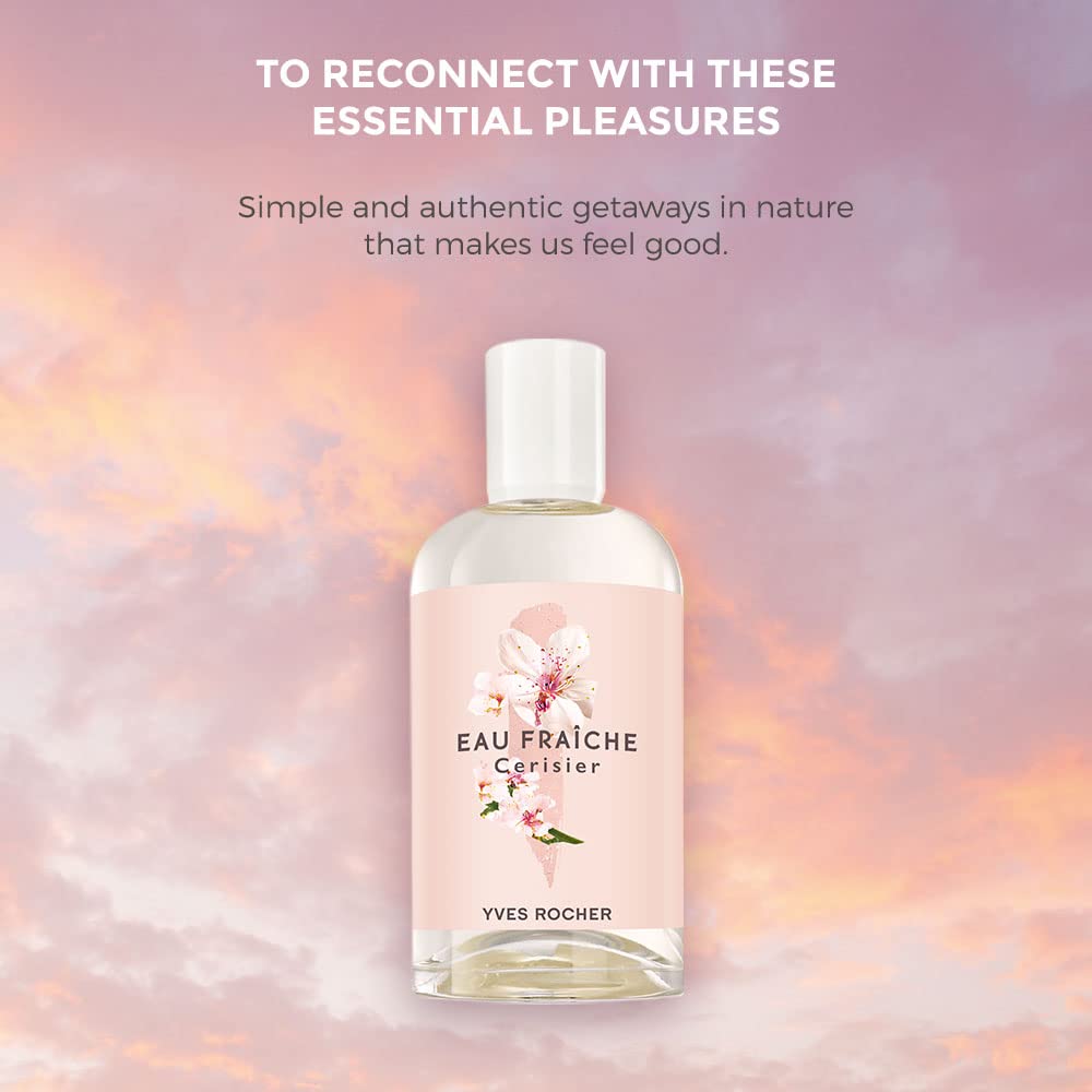 Yves Rocher Cherry Blossom, cherry bloom Eau de toilette for Women, Spray 100 ml./3.3 fl.oz.