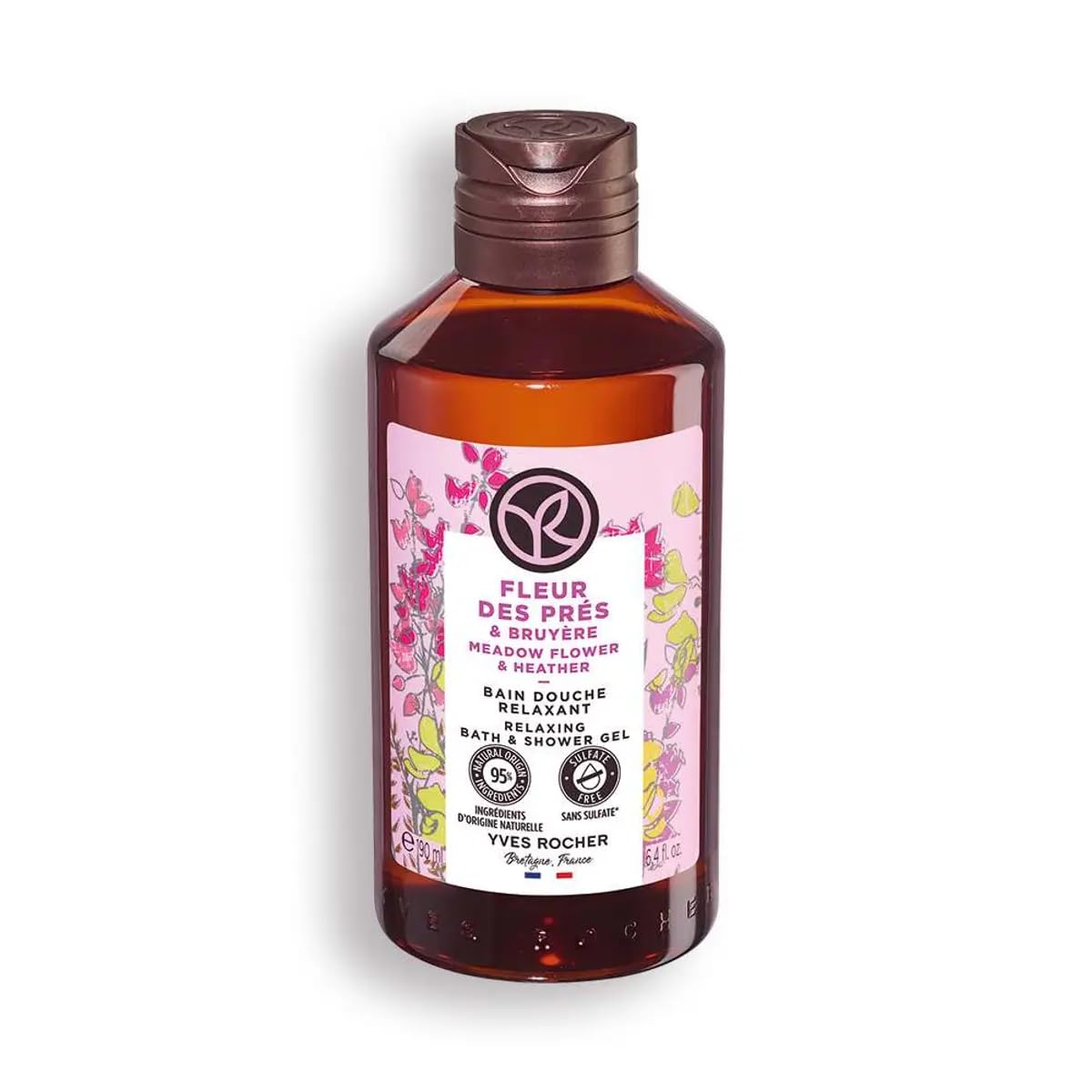 Yves Rocher Meadow Flowers & Heather Nourishing Shower Gel Bath & Body Routine Women Men Day Care 190 ml./6.4 fl.oz.