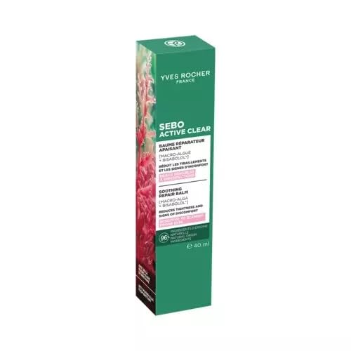 Yves Rocher Sebo Active Clear Regenerating Soothing Balm Sensitive Skin Lightweight Hydration Women Day Care 40 ml./1.4 fl.oz.