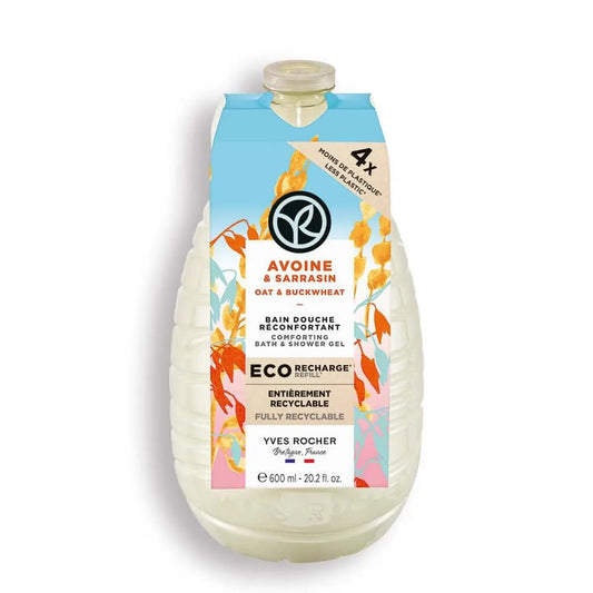 Yves Rocher Oats & Buckwheat Nourishing Shower Gel Bath & Body Routine Women Men Day Care 600 ml./20.2 fl.oz.