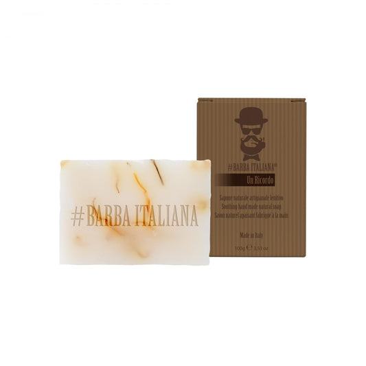 Barba Italiana Un Ricordo Soothing Handmade Natural Soap for Men 100g/3.52Oz - Calming and Gentle