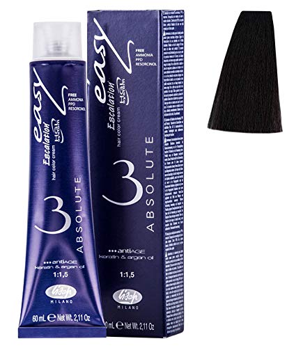 Lisap Easy Absolute 3 Hair Color Cream, 60 ml./2 fl.oz. (44/07 - Mocha)