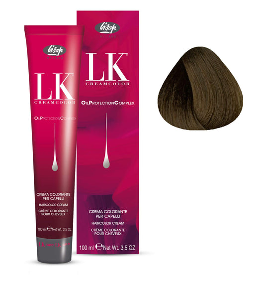Lisap LK Oil Protection Complex Hair Color Cream, 100 ml./3.38 fl.oz. (7/26 - Medium Copper Ash Blonde)