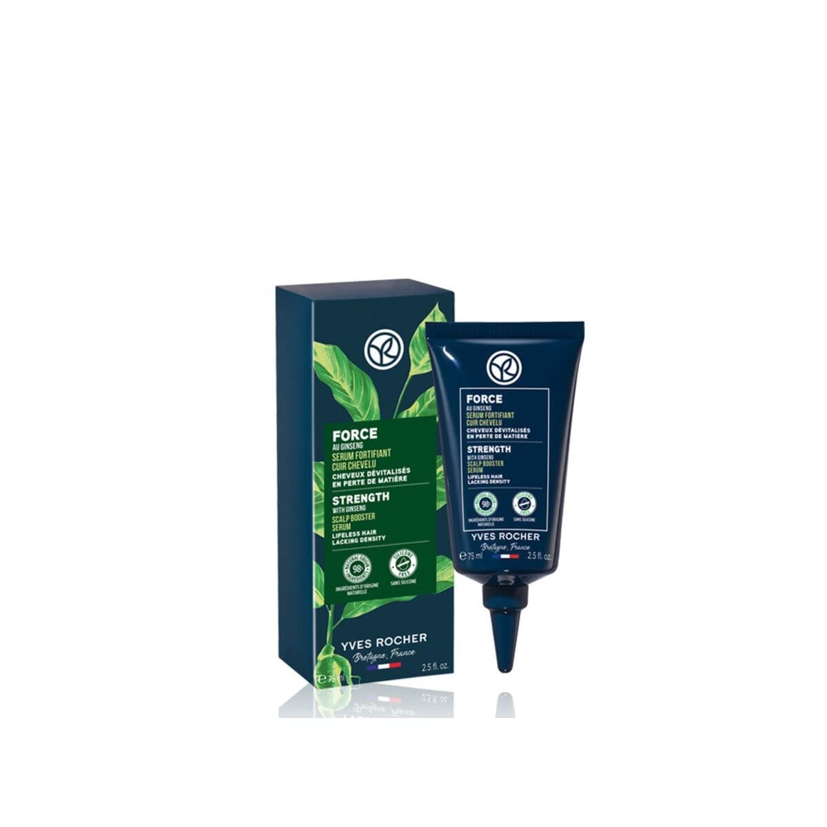 Yves Rocher Serum Force Intensive Scalp Booster Strenth Serum Treatment Hair Care - 75 ml. / 2.5 fl.oz.