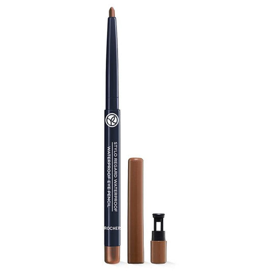 Yves Rocher Waterproof Eye Contour Pencil 03. CHESTNUT - Long-Lasting, Smudge-Proof, Intense Color, Precise Application, Waterproof Formula, Eye Makeup, Lash Line Definition, Smoky Eye Look