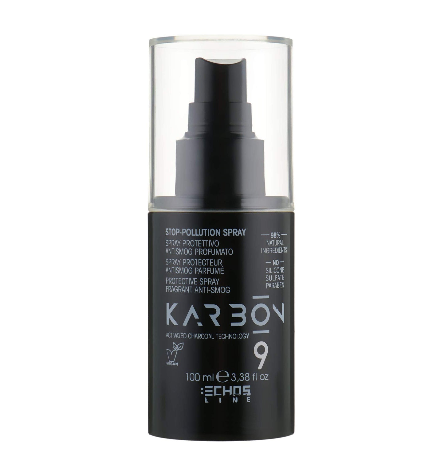 Echosline Karbon 9 Charcoal Stop-Pollution Spray, 100 ml./3.3 fl.oz.