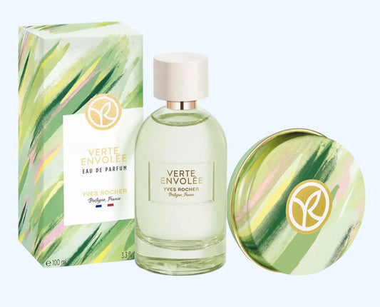 Yves Rocher Verte Envolée Eau de Parfum Set of 2 Solid Perfume and Spray - for Women Long Lasting Fragrance Solid Perfume 100 ml./3.3 fl.oz. and 13 g