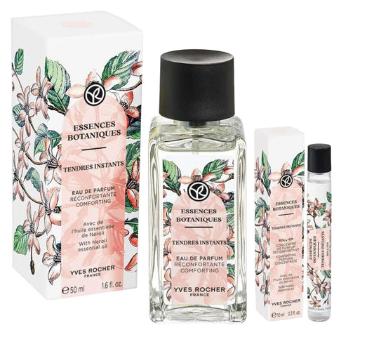 Yves Rocher Essences Botaniques Tendres Instant Oil Perfume Women Long Lasting Fragrance Set of 2 Travel Size - 50 ml./1.7 fl.oz. and 10 ml./0.3 fl.oz.