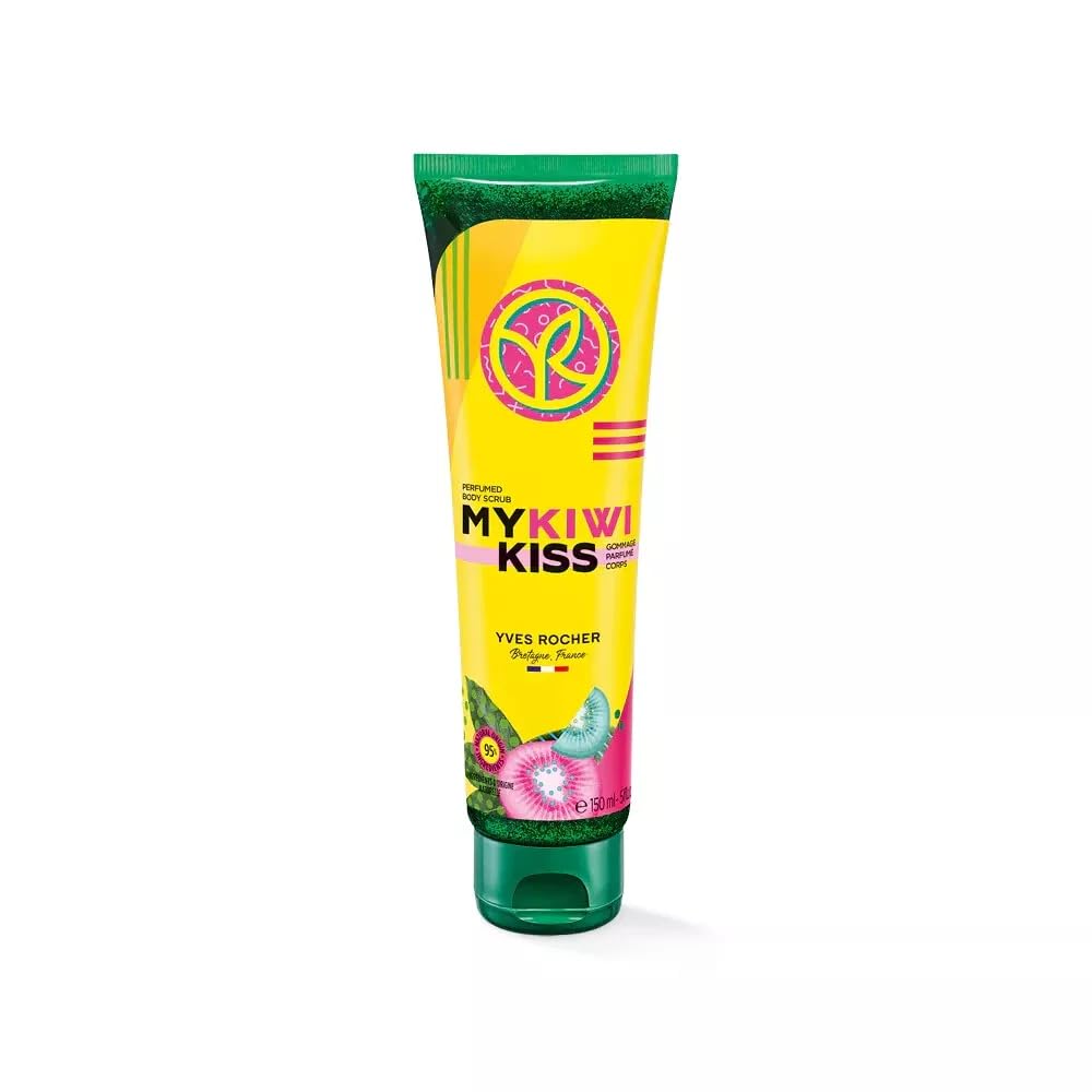Yves Rocher My Kiwi Kiss Moisturizing Scrub Exfoliating Hydrating Body Revitalizes Skin – 150ml / 5 fl.oz