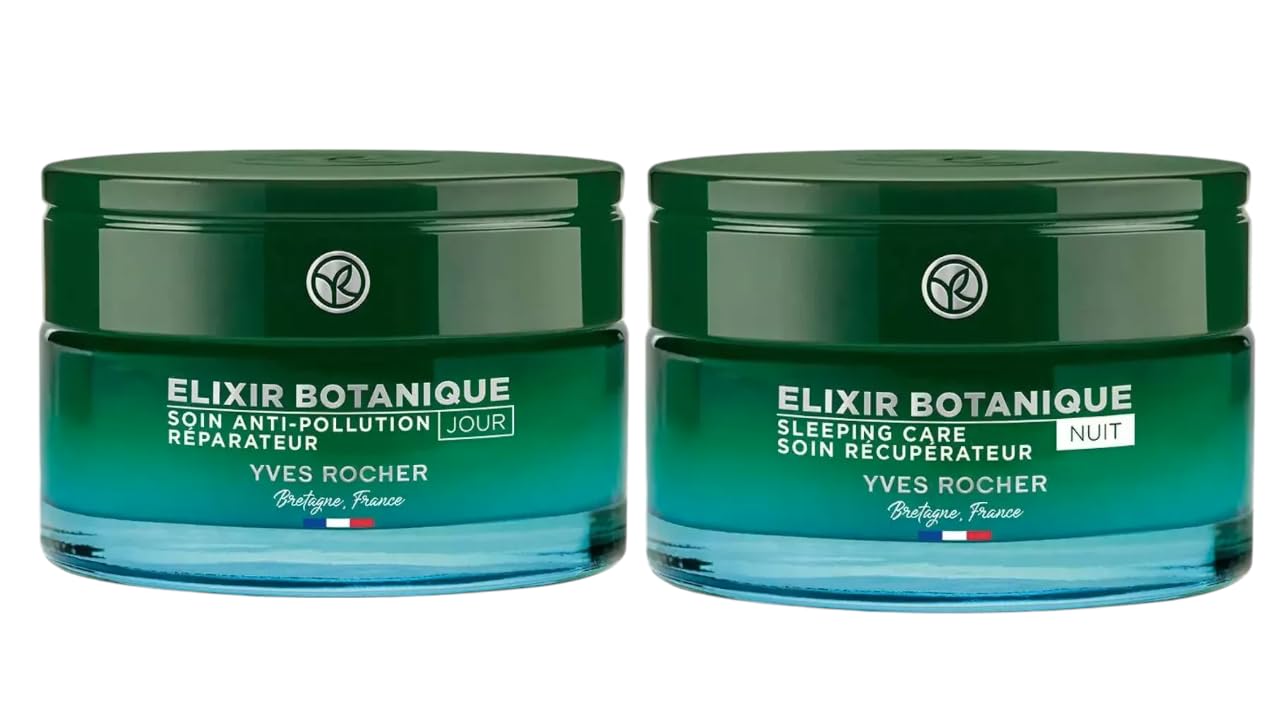 Yves Rocher Elixir Botanique Daily Active Detox Oxygen Face Care Cream Set of 2-50 ml./1.7 fl.oz.