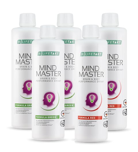 LR Health&Beauty Lifetakt Mind Master Formula Red and Green Every Day Natural Treatment Women Men - Set of 5 x 500 ml./16.9 fl.oz.