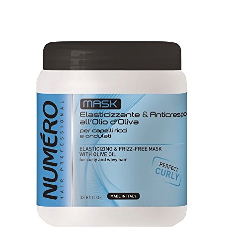 Brelil Numero Elasticizing & Frizz-Free Mask with Olive Oil for curly and wavy Hair (33.81 fl.oz.)