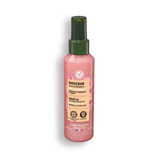Yves Rocher Soft & Silky Hair Spray with Chestnut Milk Lightweight Leave-In Conditioner for Smooth Frizz-Free Hair Hair Mist for Easy Styling – 150 ml. / 5.07 fl.oz.