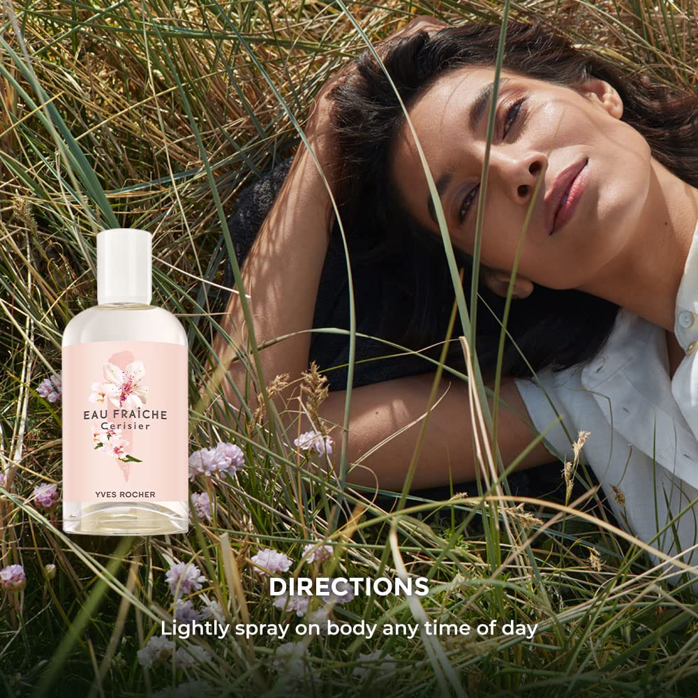 Yves Rocher Cherry Blossom, cherry bloom Eau de toilette for Women, Spray 100 ml./3.3 fl.oz.