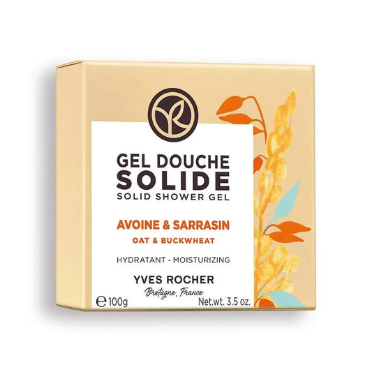 Yves Rocher Oat and Buckwheat Nourishing Solid Shower Gel Bath & Body Routine Women Men Day Care No Soap 100 g./3.3 oz.