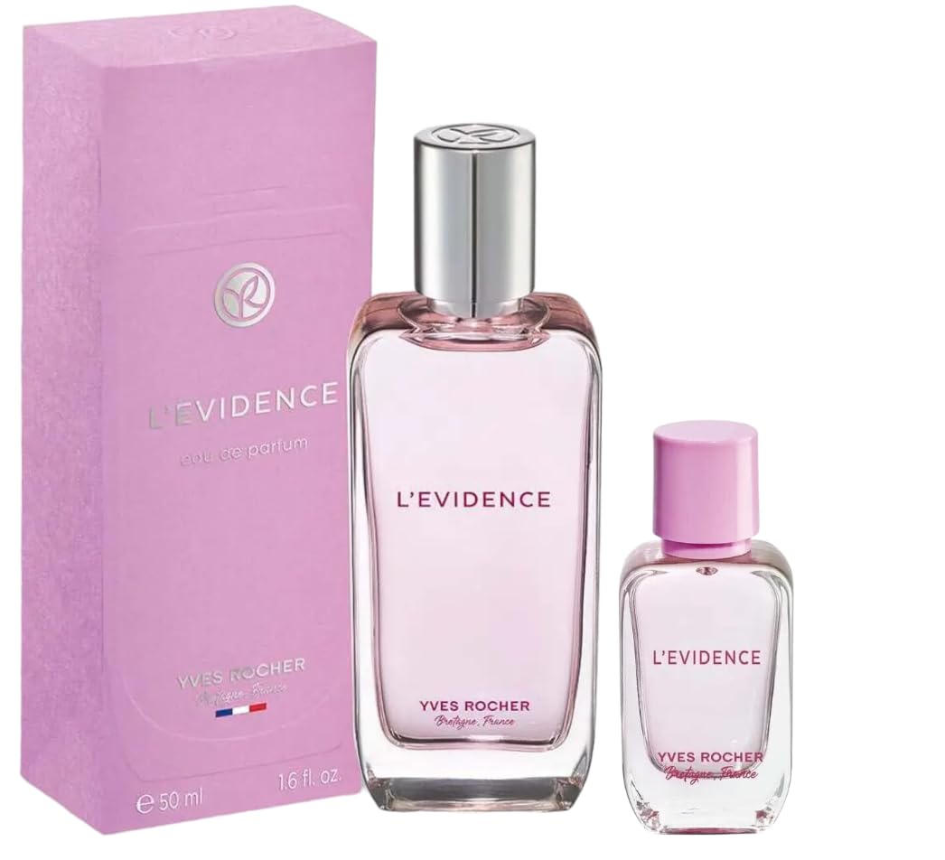 Yves Rocher L`Evidence Eau de Parfume for Women Set of 2-50 ml. / 1.7 fl.oz. and 5 ml./0.16 fl.oz.