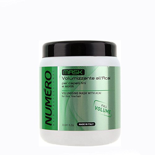 Brelil Numero Volumising Mask with Acai for thin, fine hair (33.81 fl.oz.)